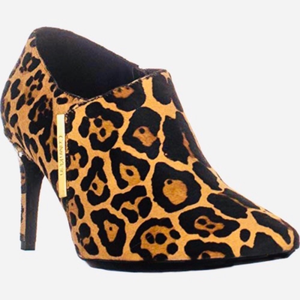 NWT Calvin Klein Jeanna Cheetah Print Booties